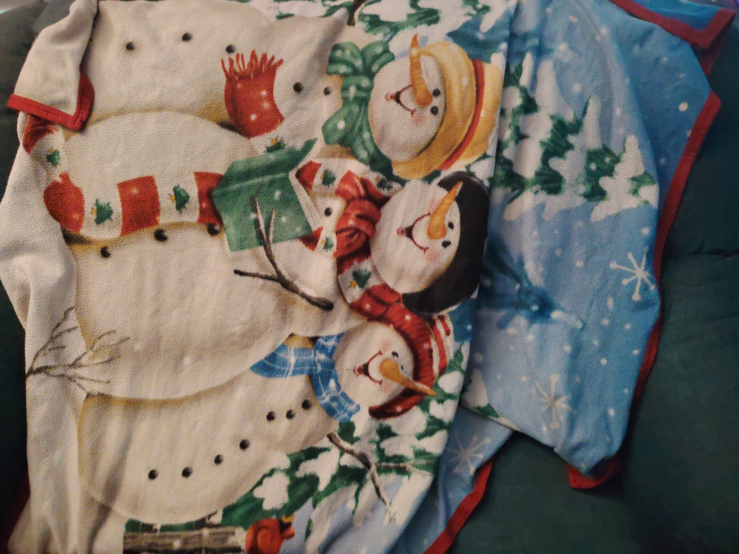 Snowman Fleece Throw Blanket