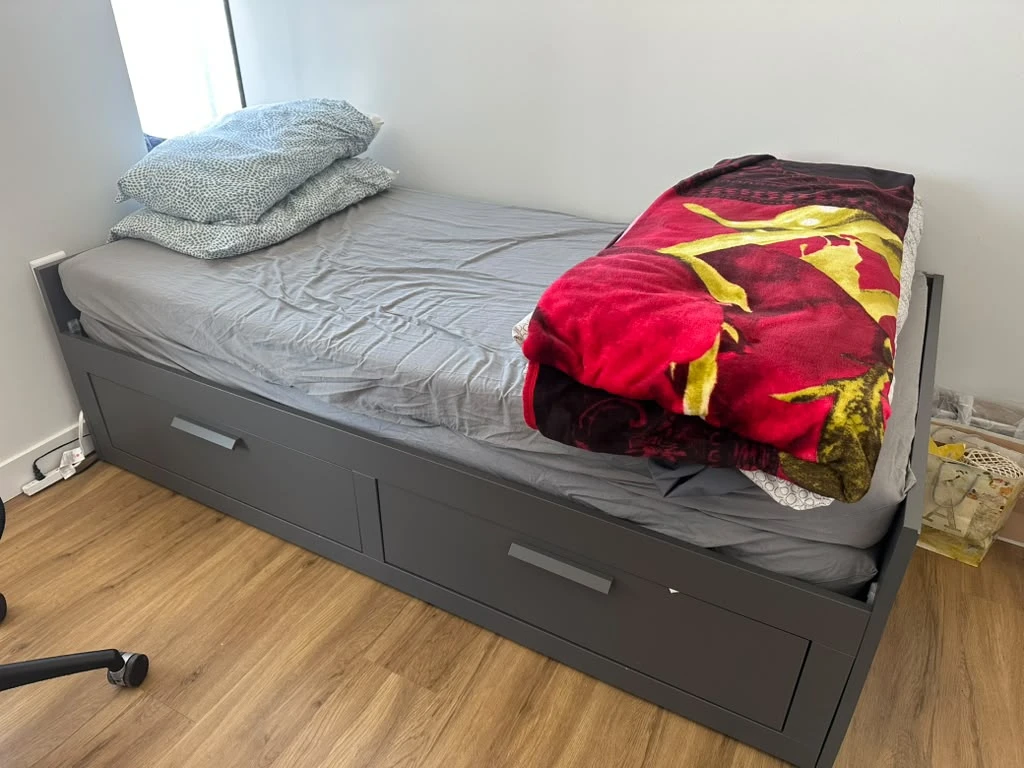 Grey Storage day  Bed Frame with Drawers