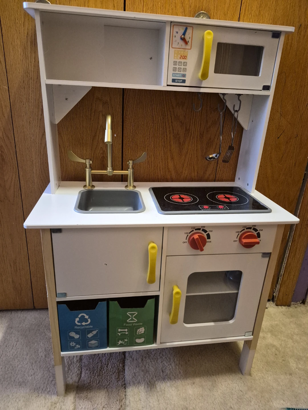 Kids Wooden Play Kitchen with Accessories - photo 4