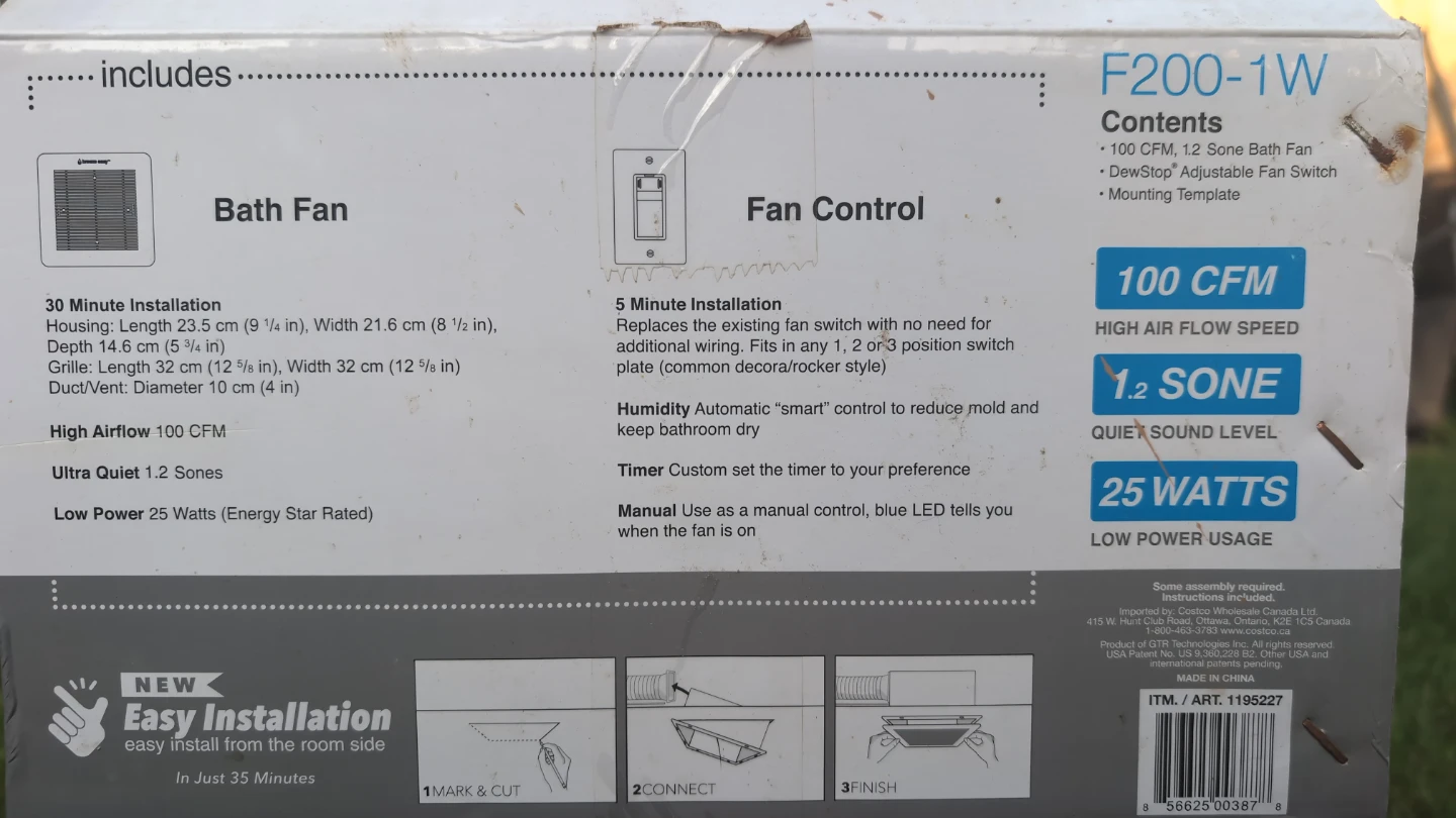 DewStop Breeze Easy bathroom ventilation fan kit! - photo 3
