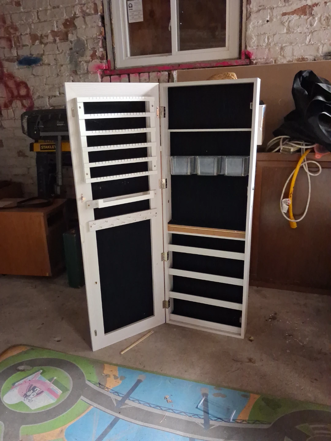 White Jewelry Armoire with Full Mirror - photo 2