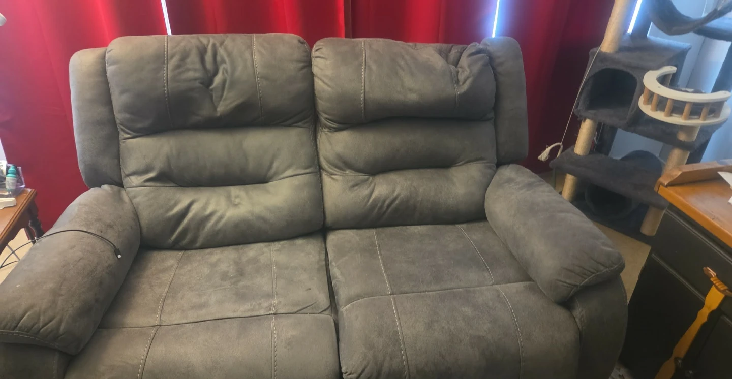 Grey Reclining Loveseat