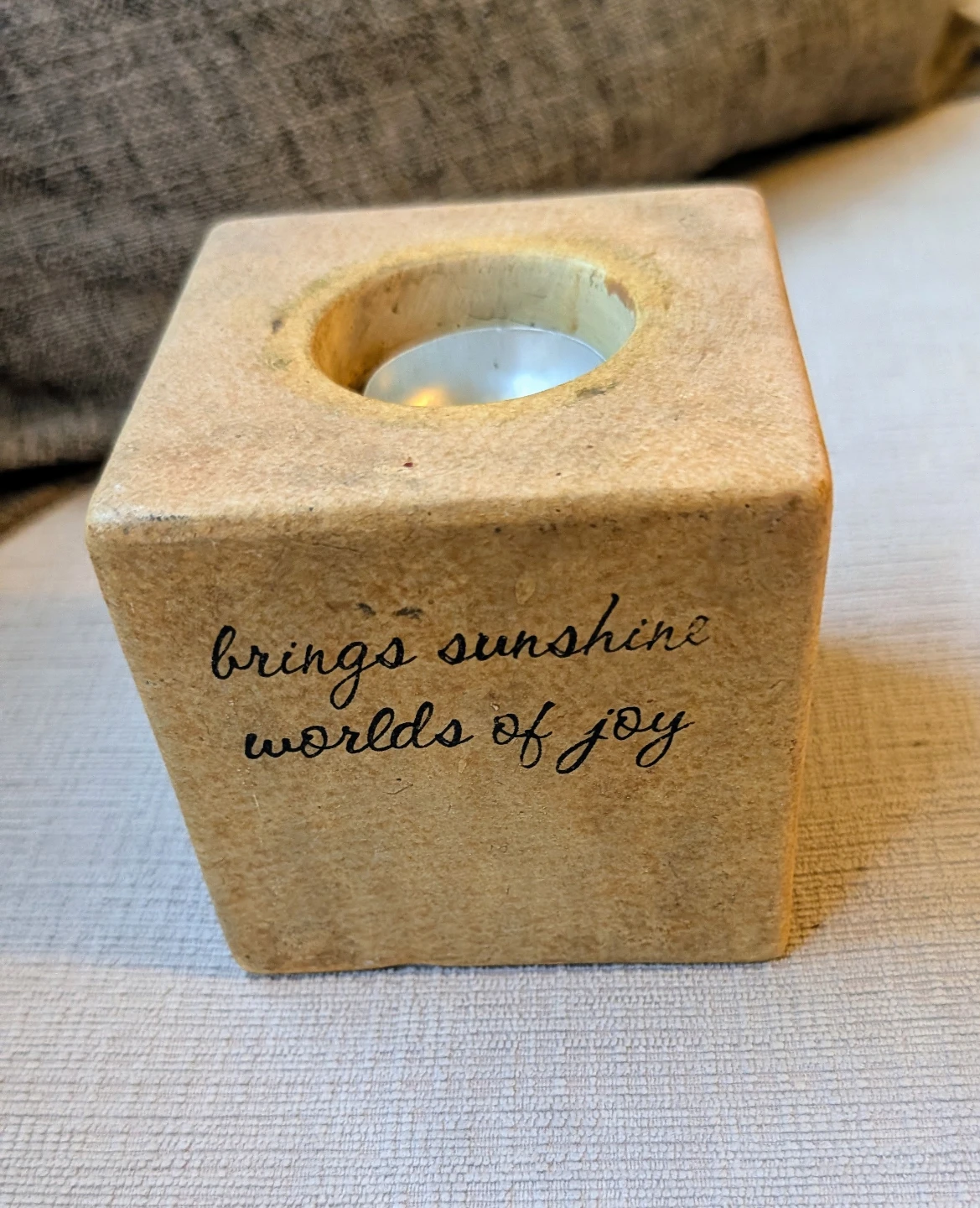 Daughter Tea Light Candle Holder with Inspirational Quote - photo 2