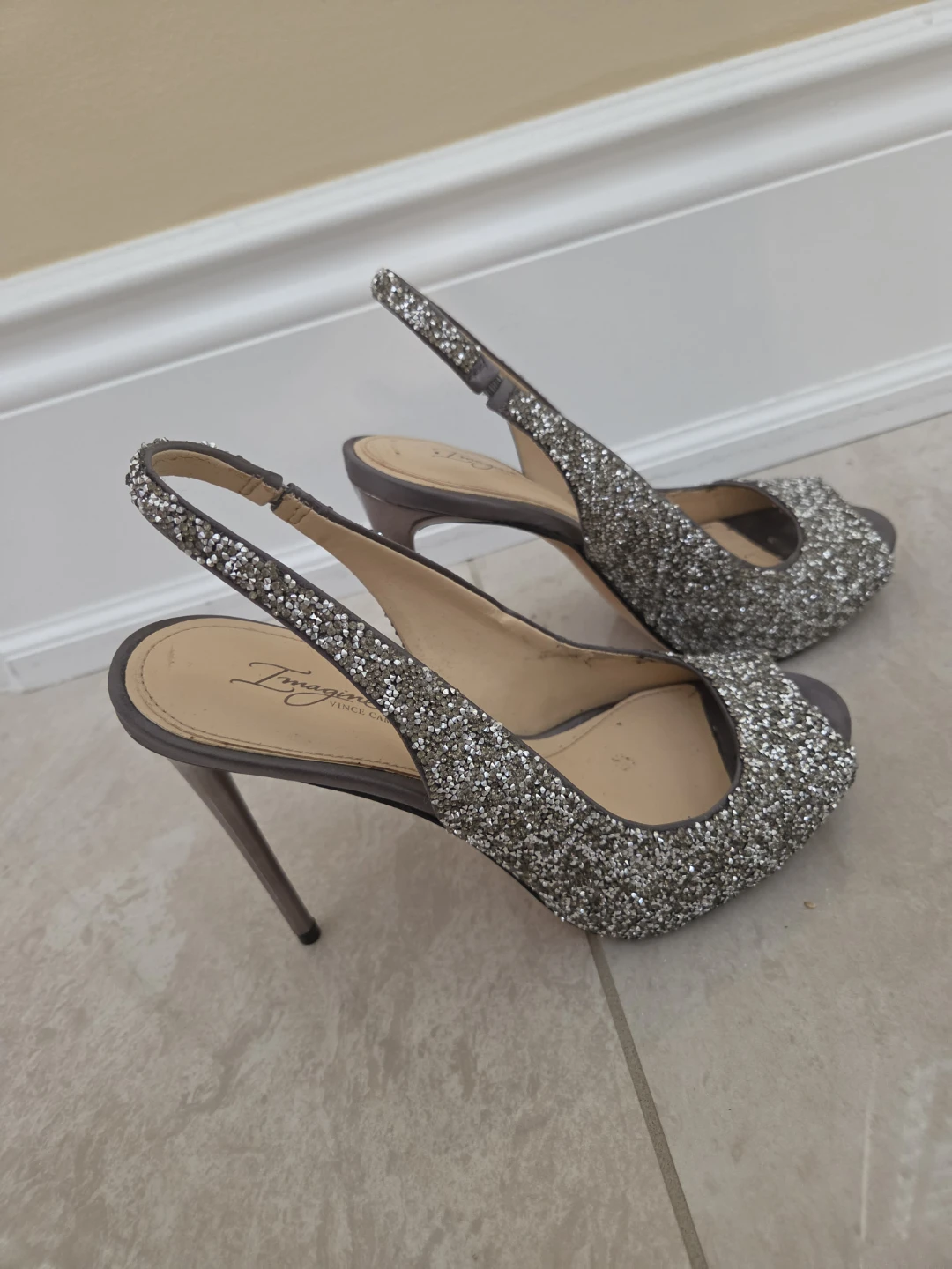 Vince Camuto Glitter Slingback Heels