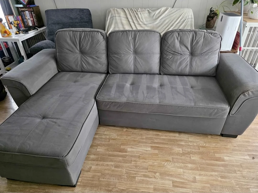 Grey Sectional Sofa with Storage Chaise