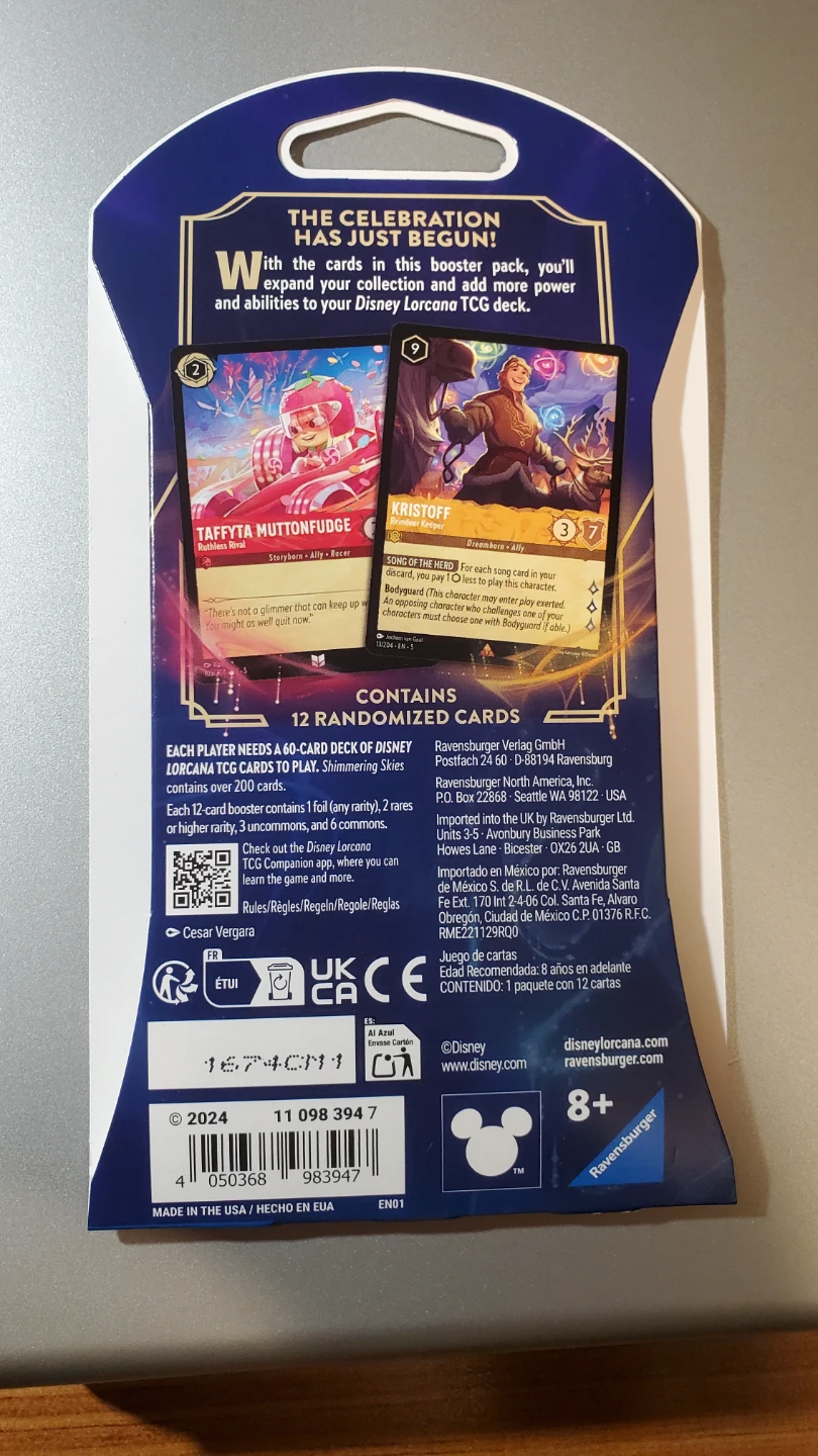Disney Lorcana Shimmering Skies Booster Pack - photo 2