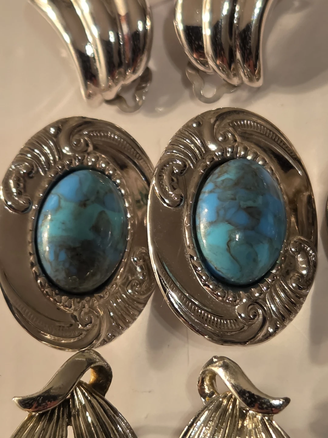 Assorted Vintage Clip-On Earrings - photo 2