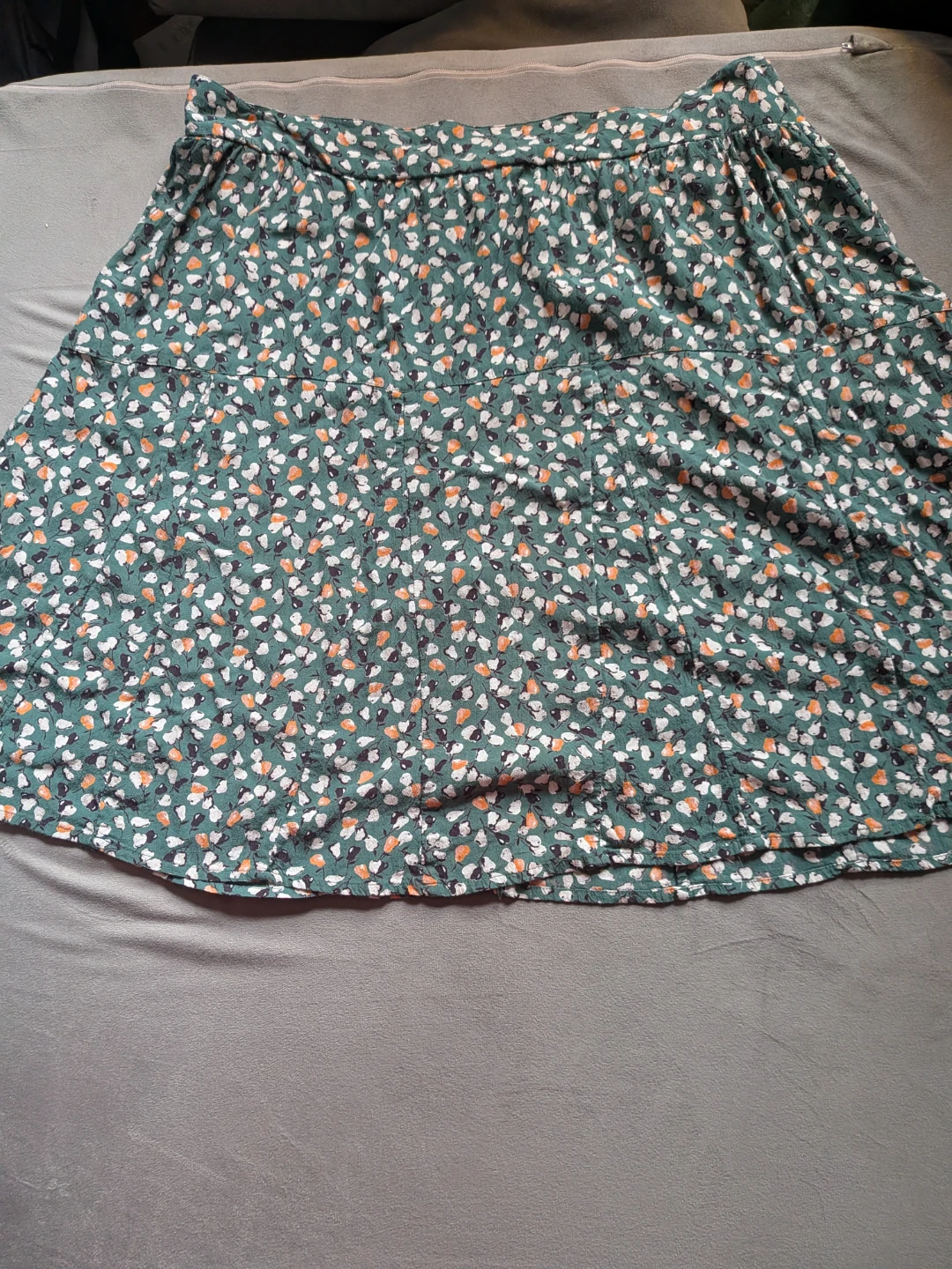 Green Floral Print Tiered Skirt - Fat Face