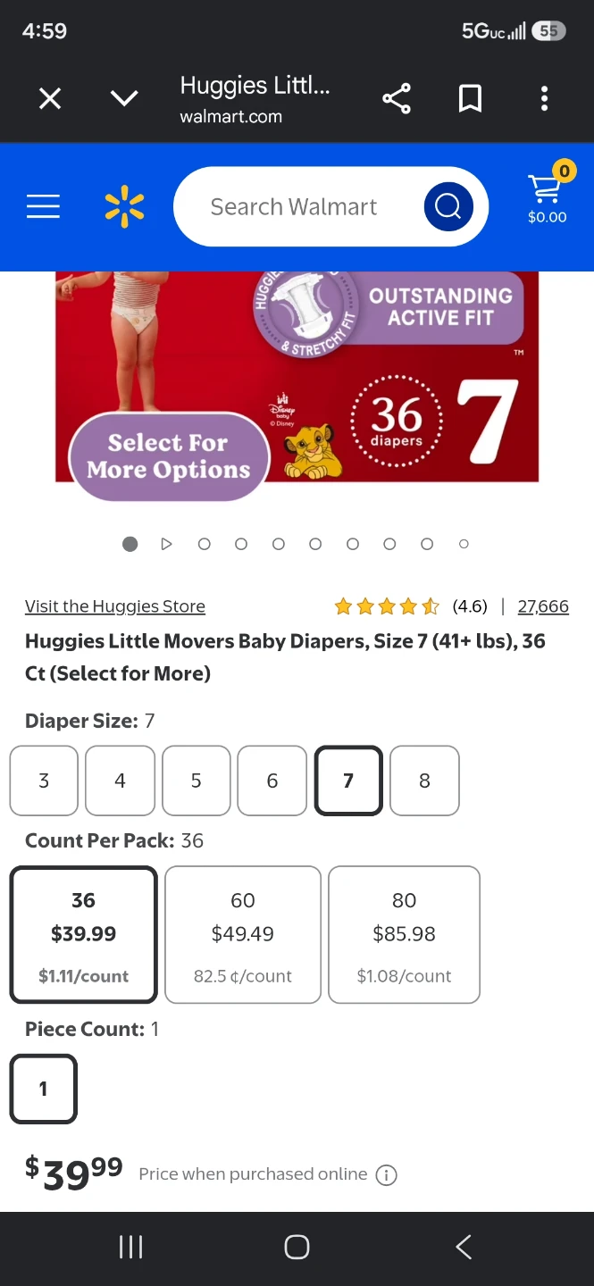 Huggies Little Movers Diapers Size 7 - 36 Count - photo 2
