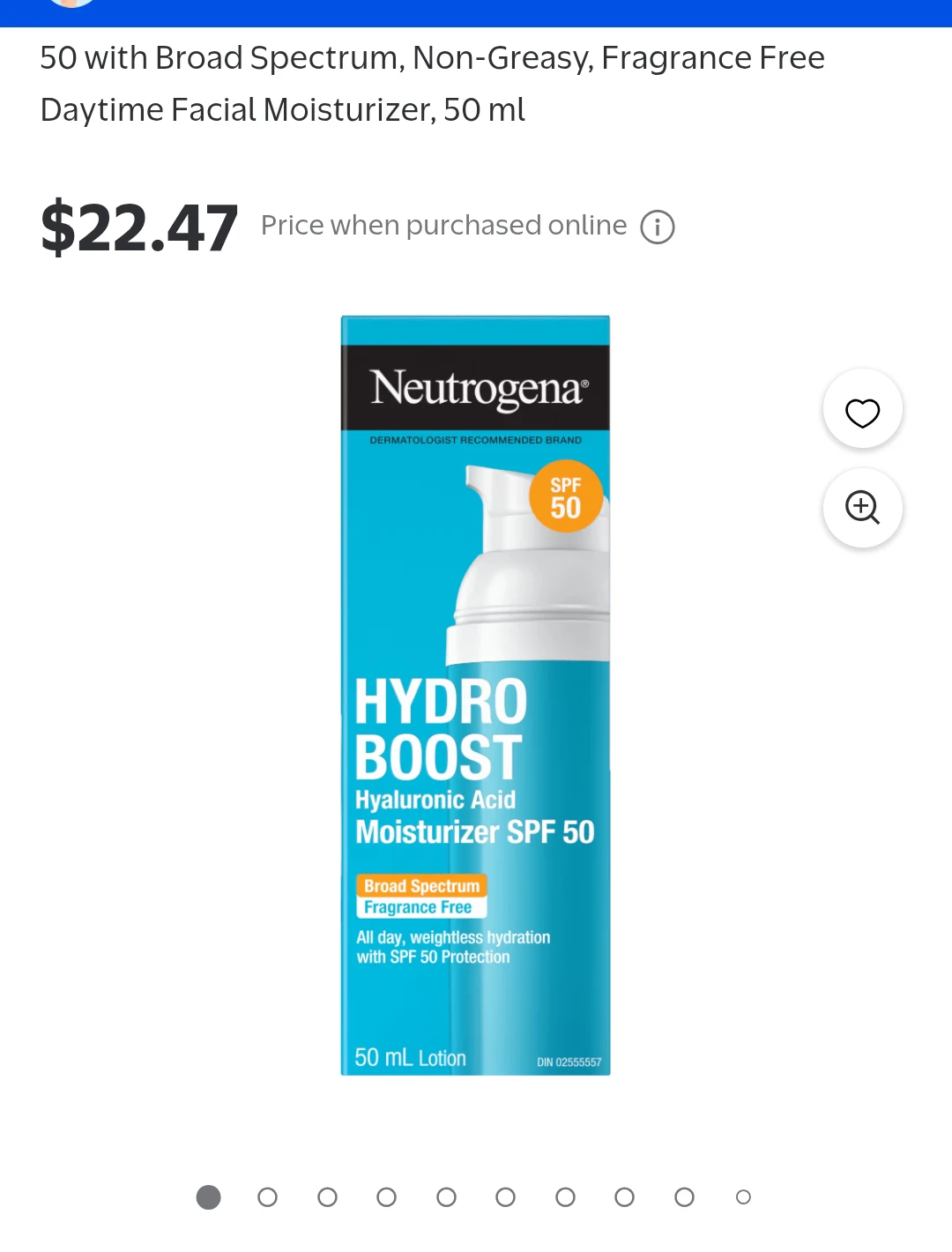 Neutrogena Hydro Boost Hyaluronic Cream + Moisturiser Spf 50 - photo 2