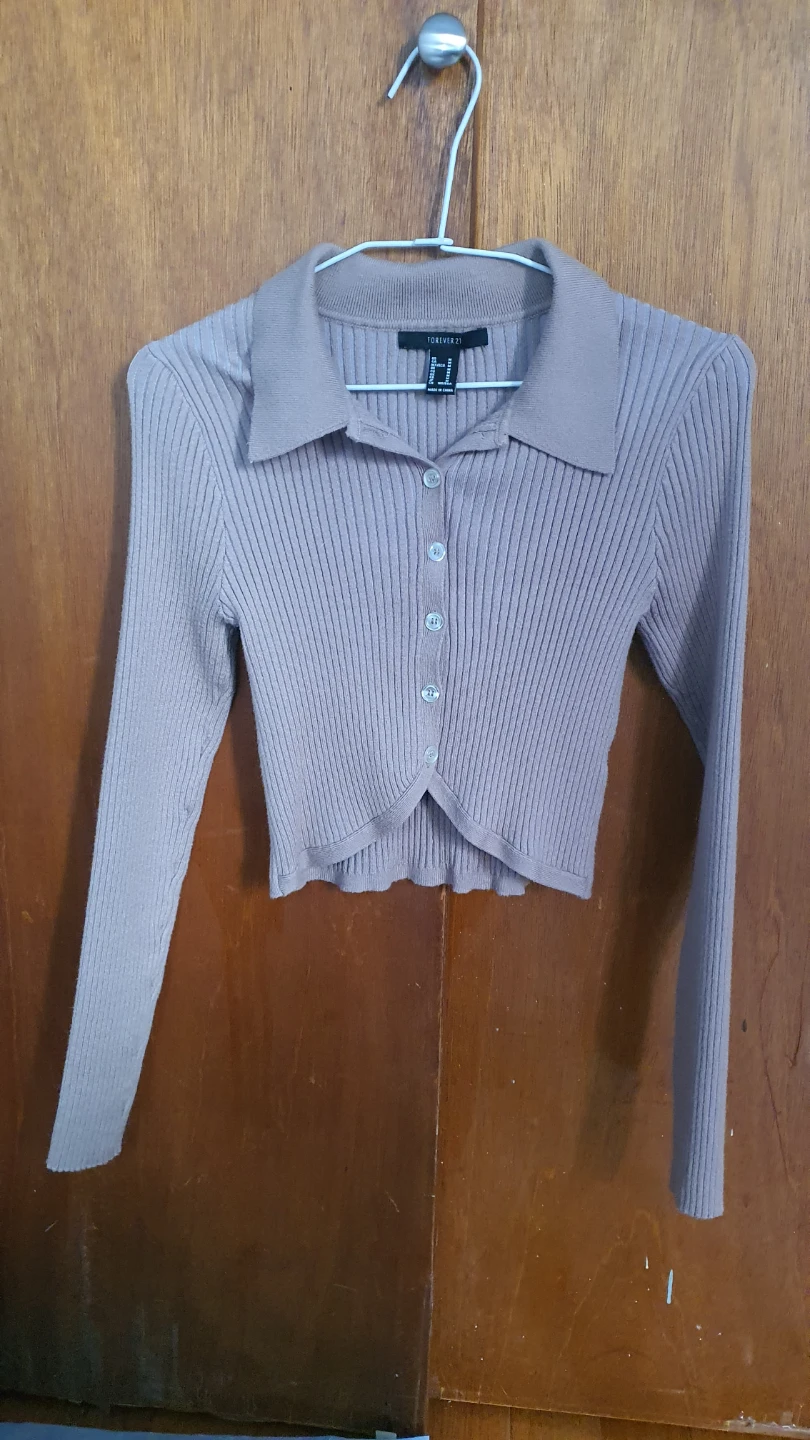 Rib-Knit Cardigan Sweater Shirt - photo 2