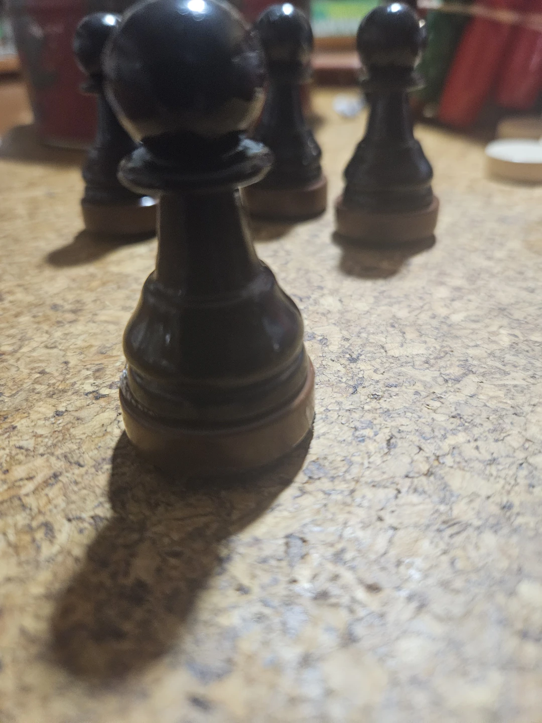 Black and Brown Wooden Chess Pawns (4 pcs) - photo 4