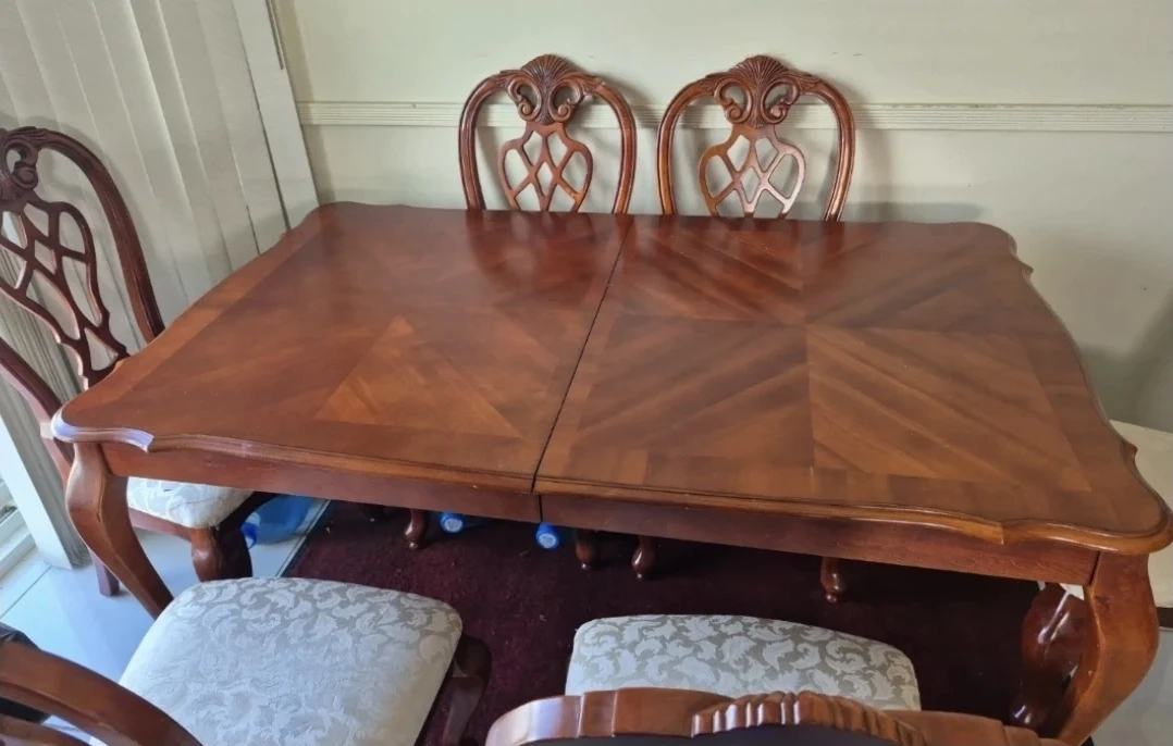 Wooden Dining Table with 8 Chairs - photo 3