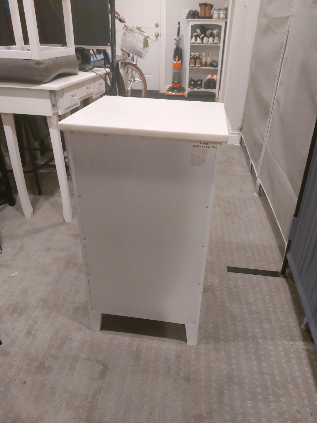 White Cabinet with Glass Door - photo 5