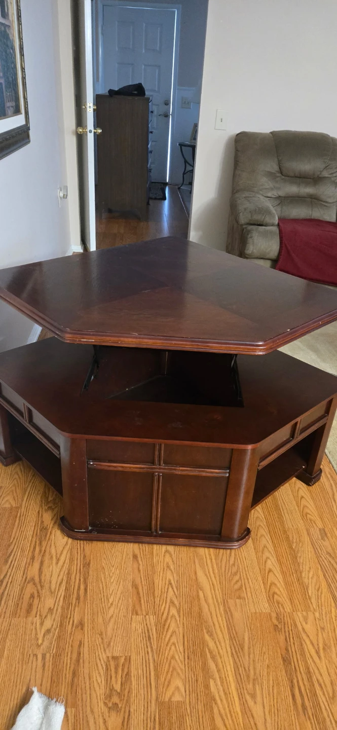 Lift Top Coffee Table - Dark Wood