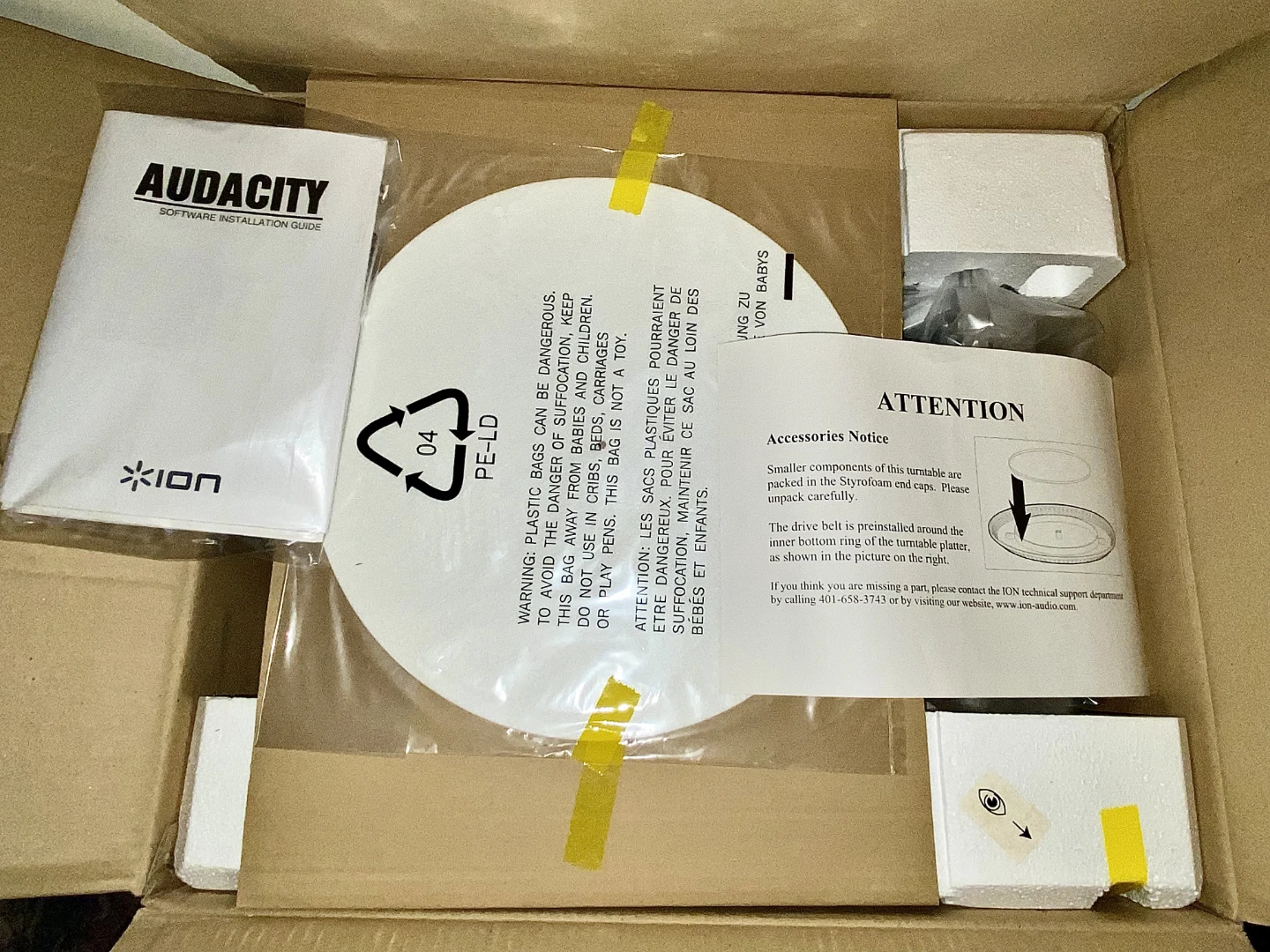 ION USB TURNTABLE iTTUSB, Vinyl Record Player – New in Box!! - photo 5