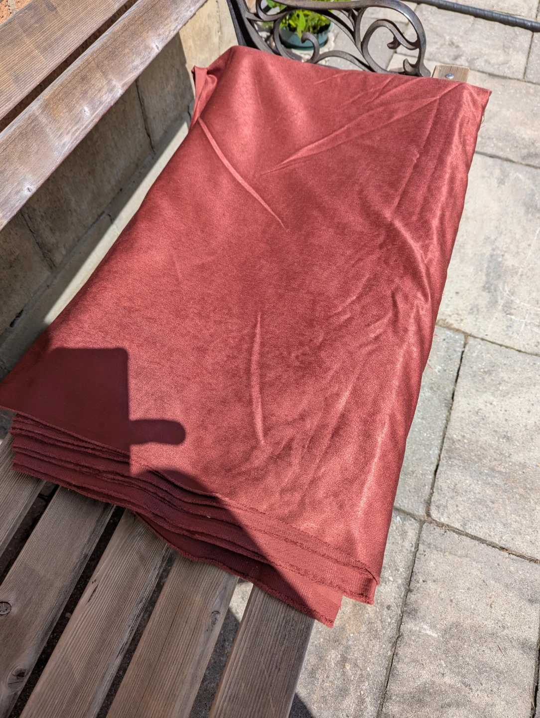 10 Meters Rust Coloured Fabric
