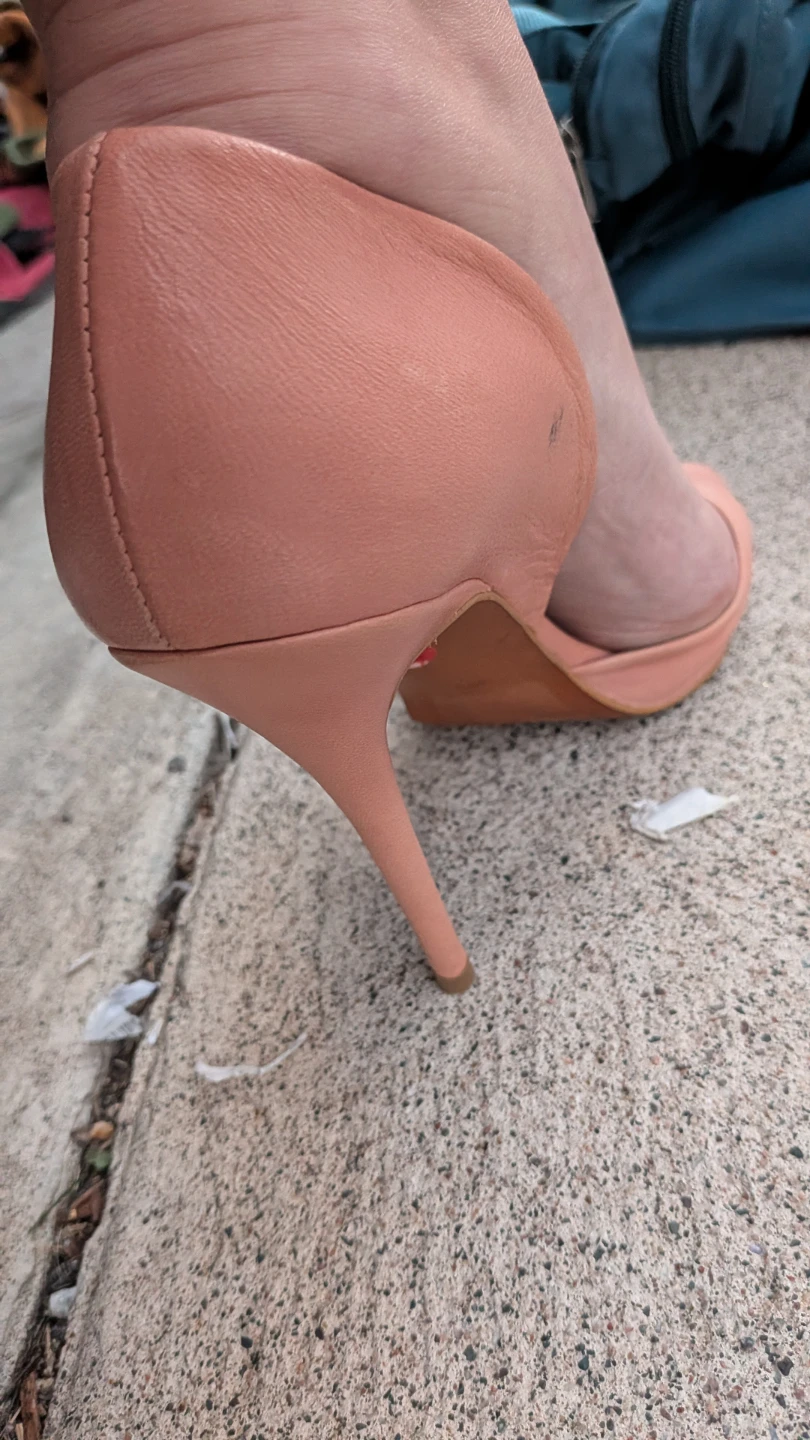 Zara Pink Peep-Toe Heels size 9 - photo 4
