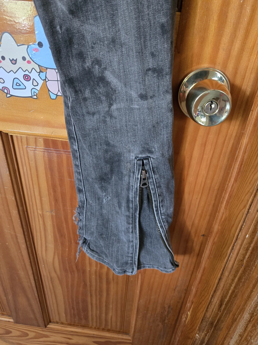 Ripped Distressed Denim w/ Ankle Zips - photo 4