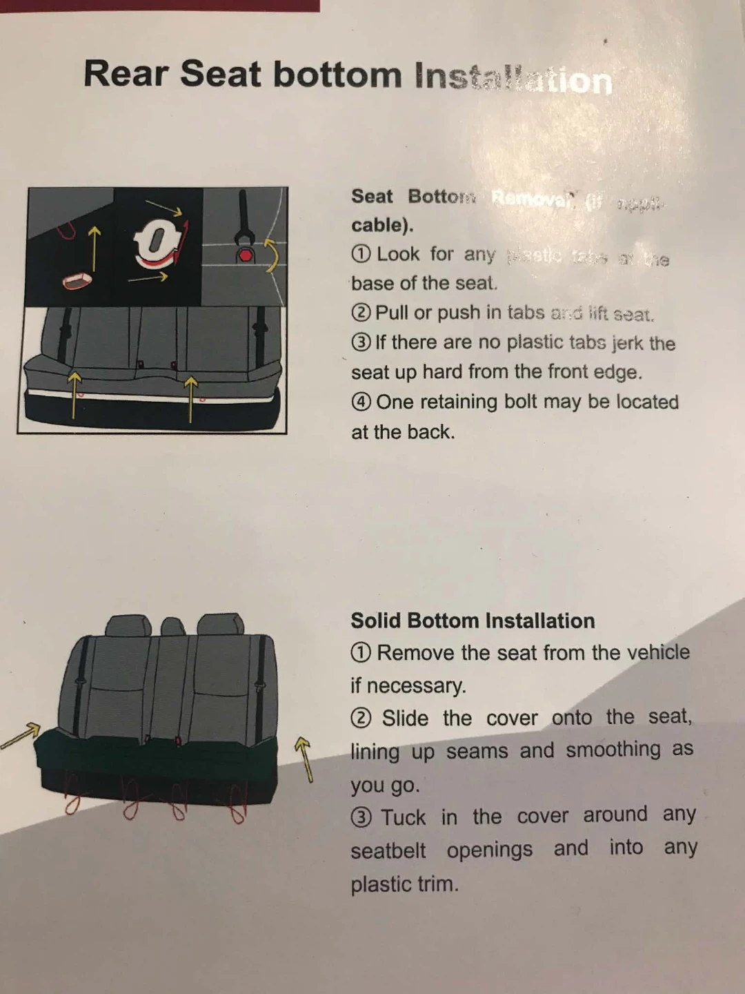 CAR SEAT COVER. The covers are from the back Seats (TOYOTA 2024)