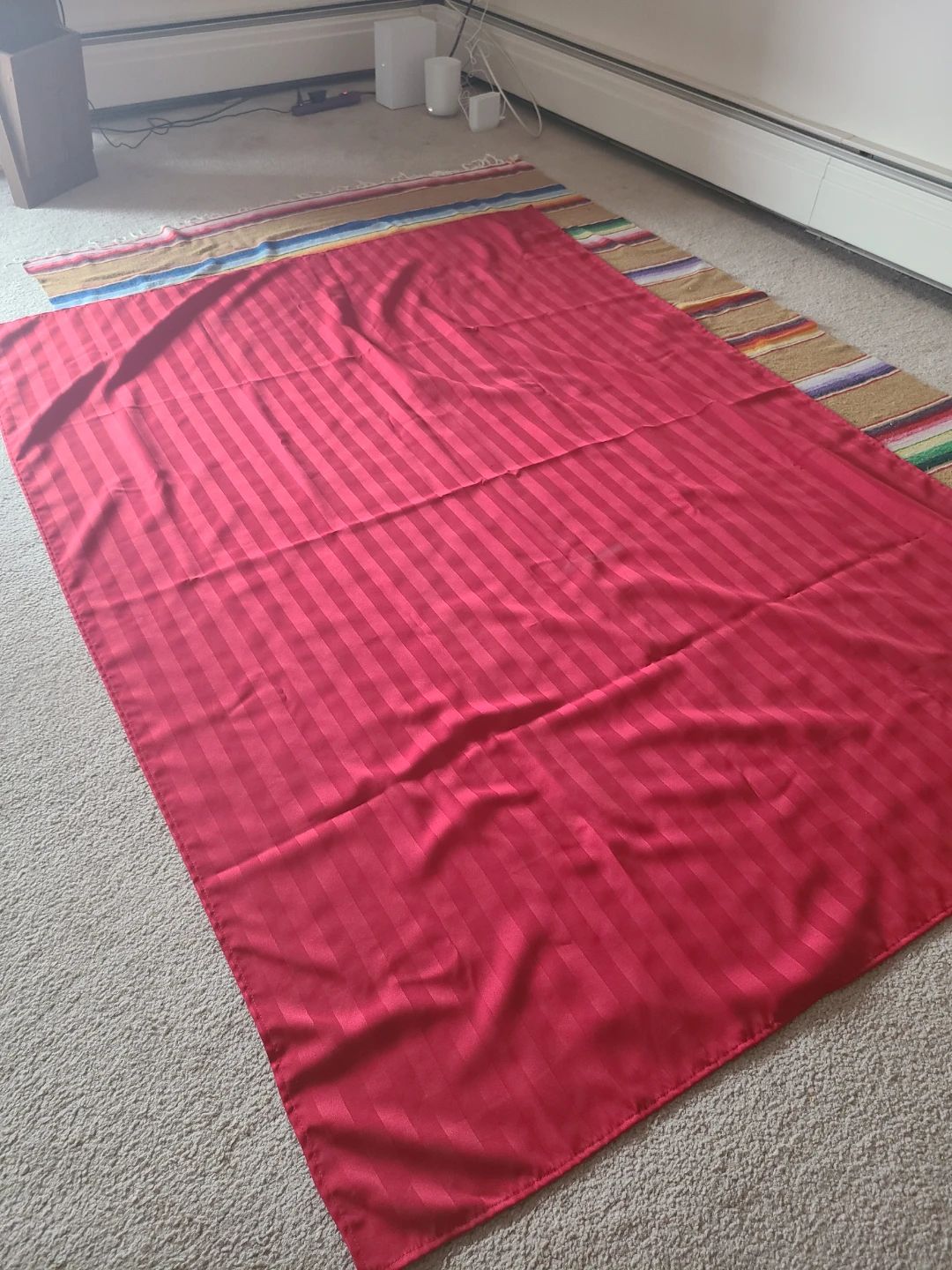 Red Striped Tablecloth