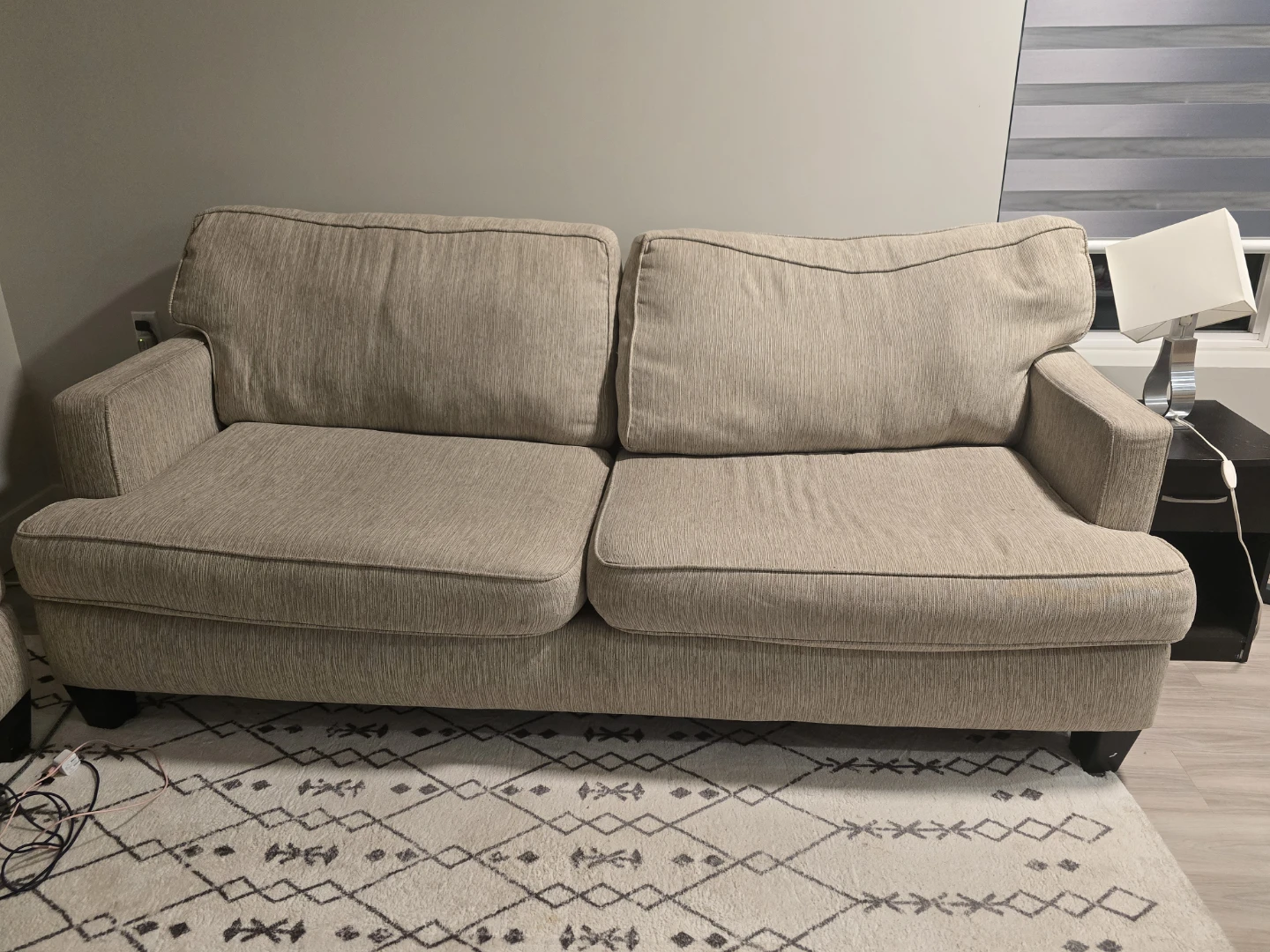 2 Large Beige Sofas - photo 5
