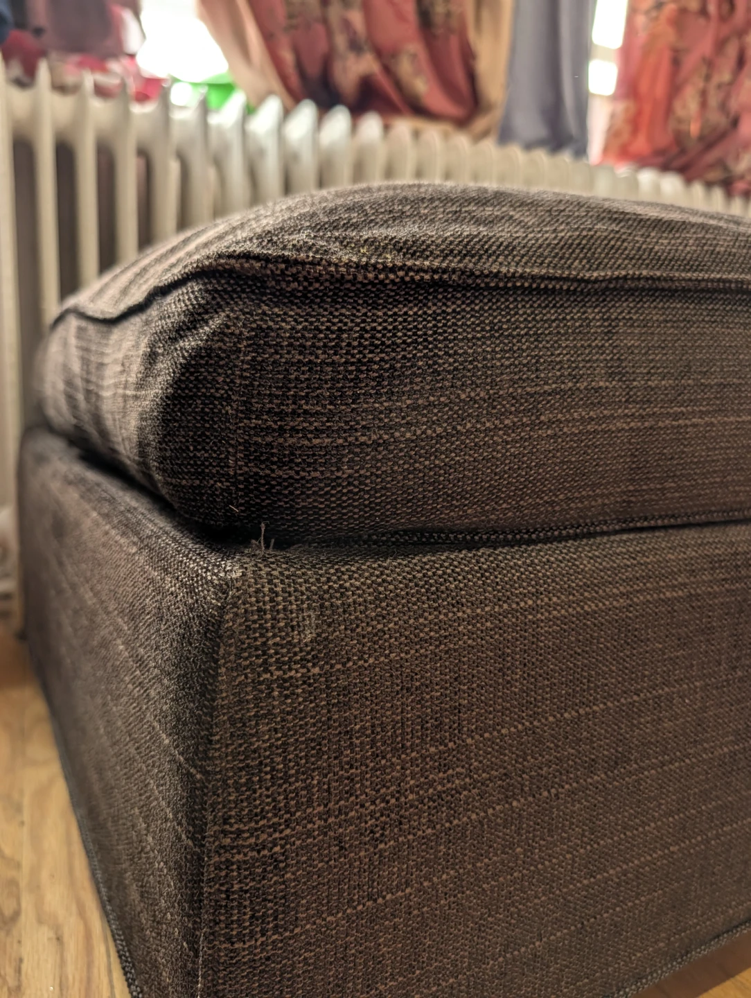 Dark Brown Storage Ottoman