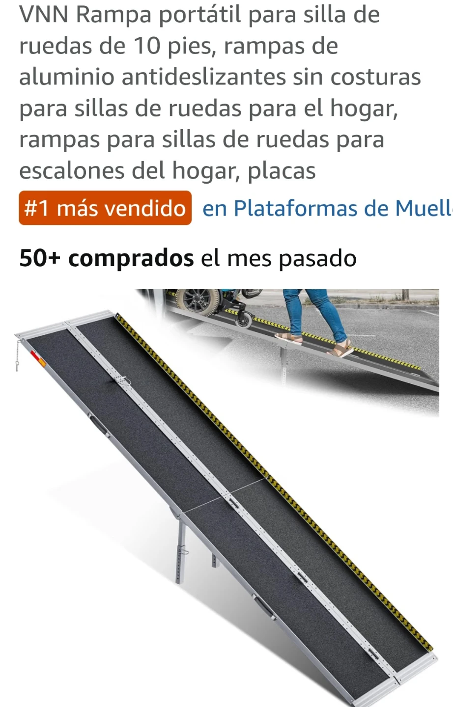VNN 10 ft Portable Wheelchair Ramp
