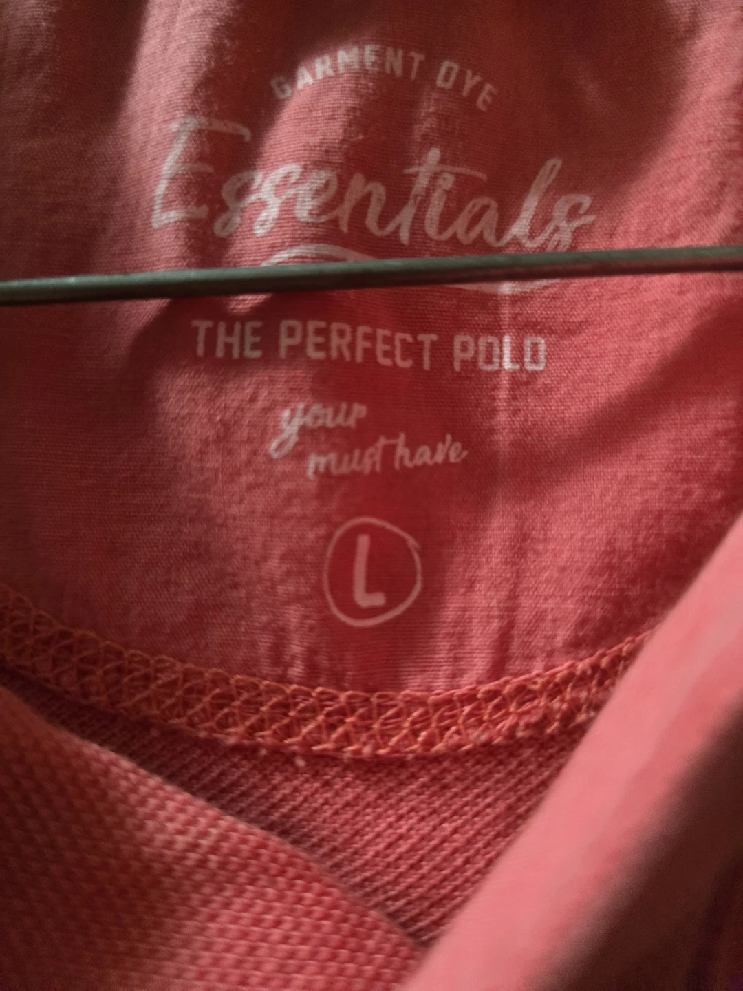 Essentials Pink Polo Shirt - Size L - photo 2