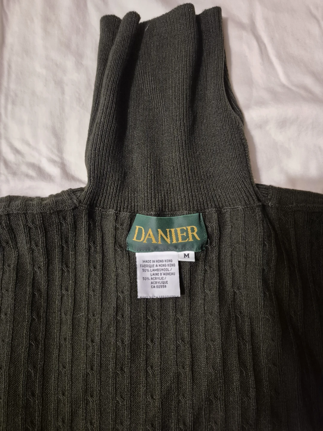 Danier Grey Lambswool Blend Turtleneck Sweater