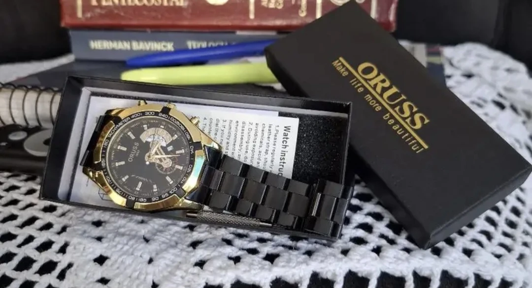 ORUSS Men's Gold and Black Watch - photo 5