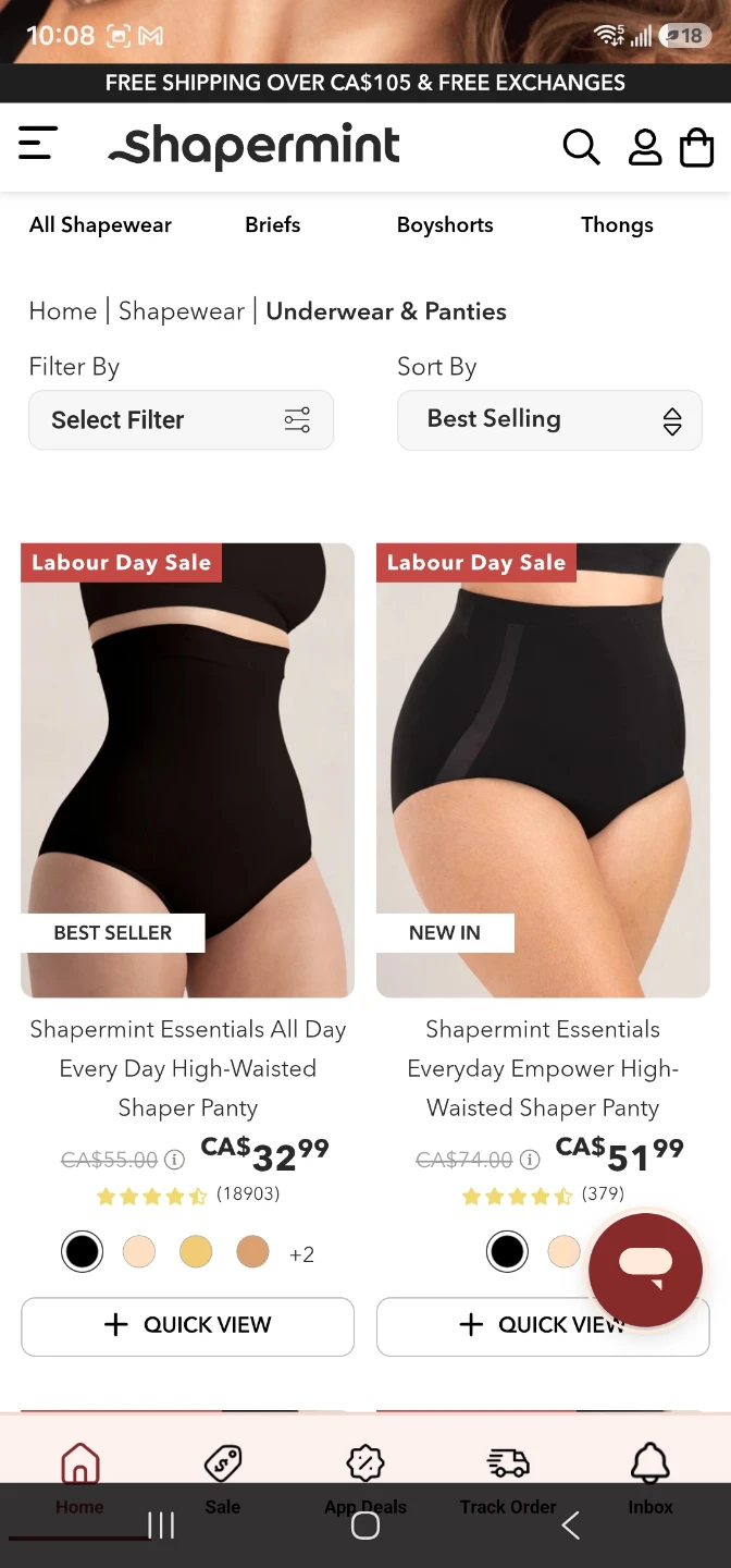 Shapermint Essentials High-Waisted Shaper Panty - Black