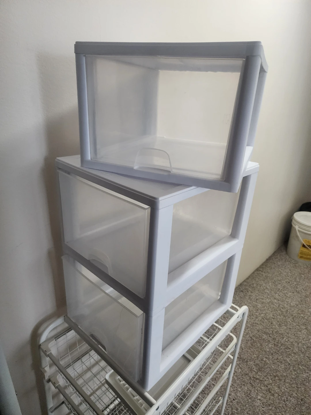 3-Tier White Storage Drawer Unit - photo 2