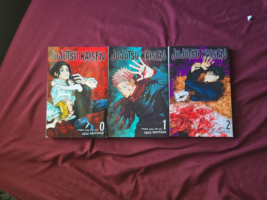 Jujutsu Kaisen Manga Vol 0, 1, & 2