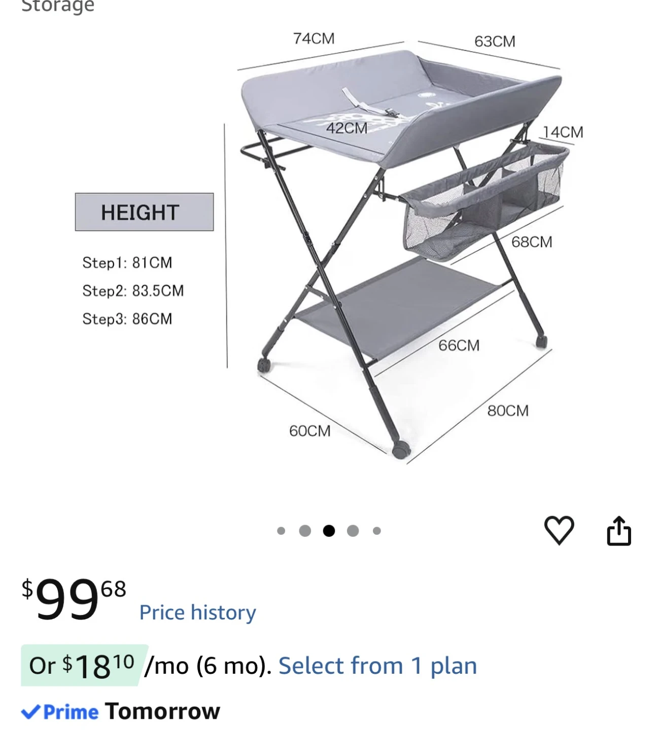 Baby Changing Table with Scale - photo 2