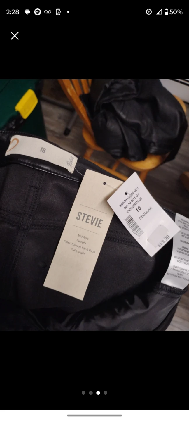 Fabletics Black Faux Leather Pants Size 2X - photo 4