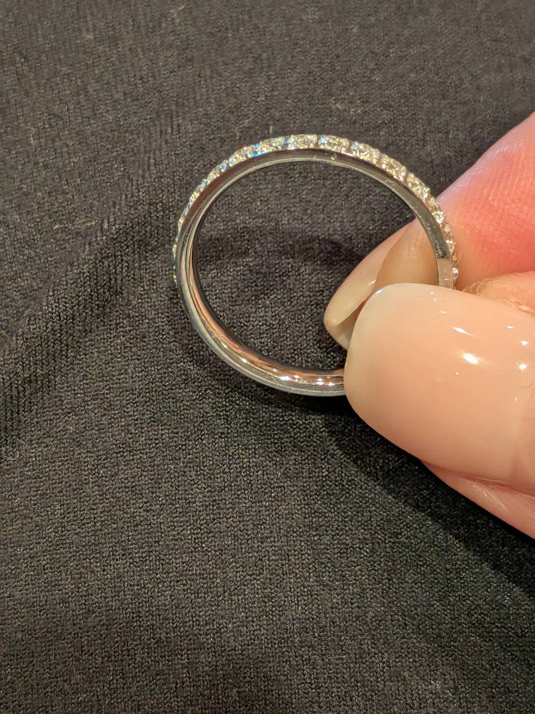 Size 7 Sparkly Eternity Band Ring - photo 4