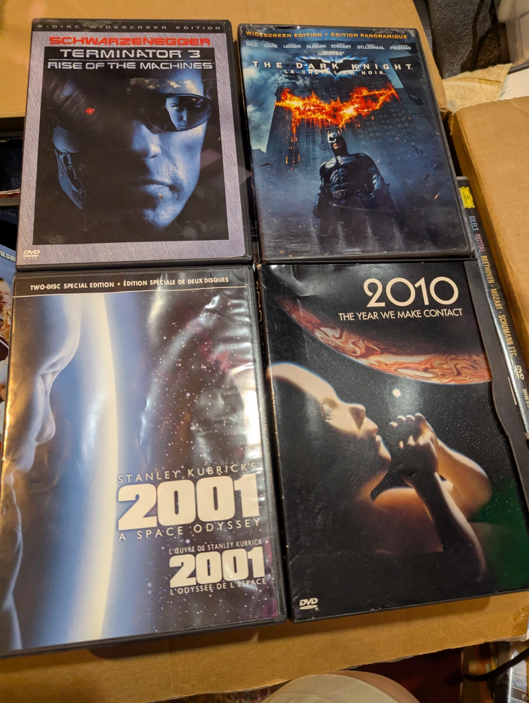 Terminator 3, Dark Knight, 2001:A Space Odyssey, 2010 DVD