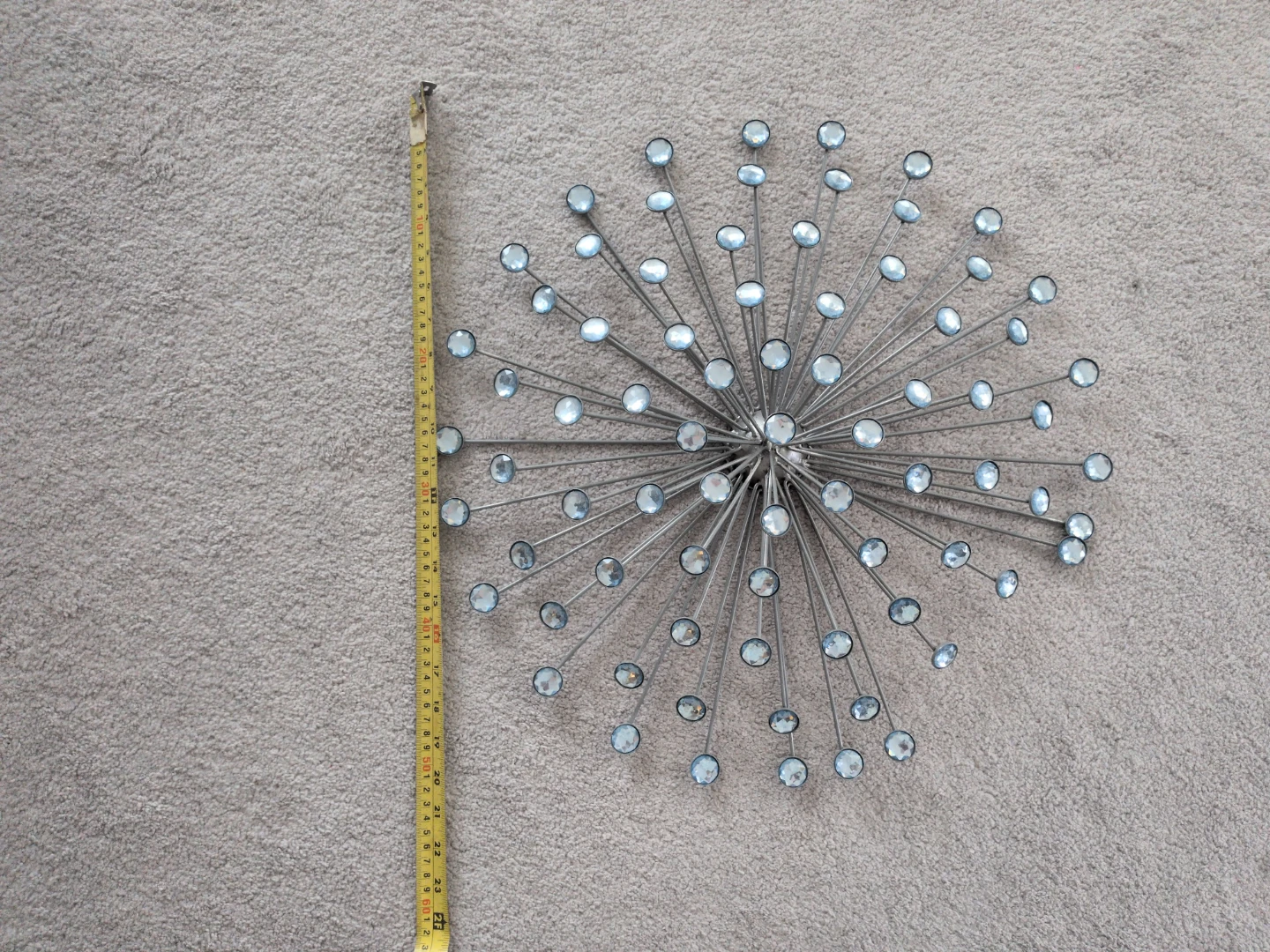 Metal Starburst Wall Art with Gems - photo 2