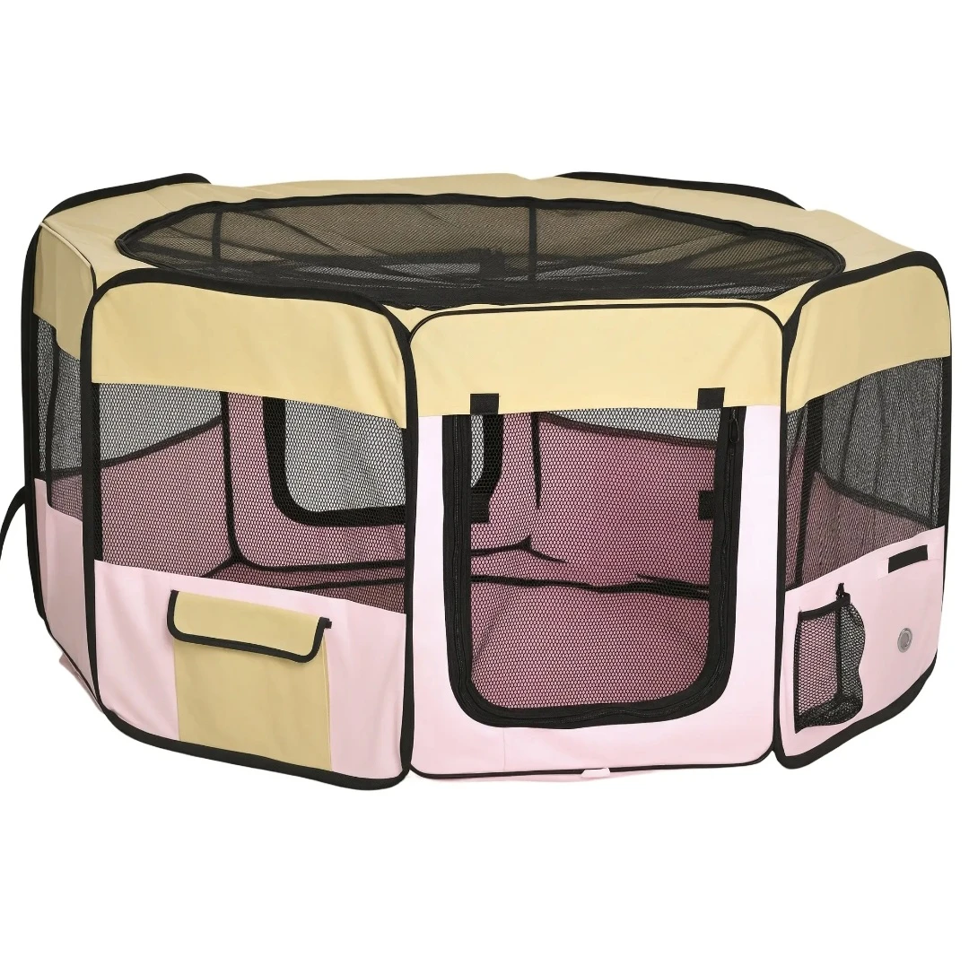 PawHut Pet Playpen Octagonal Portable Exercise Kennel