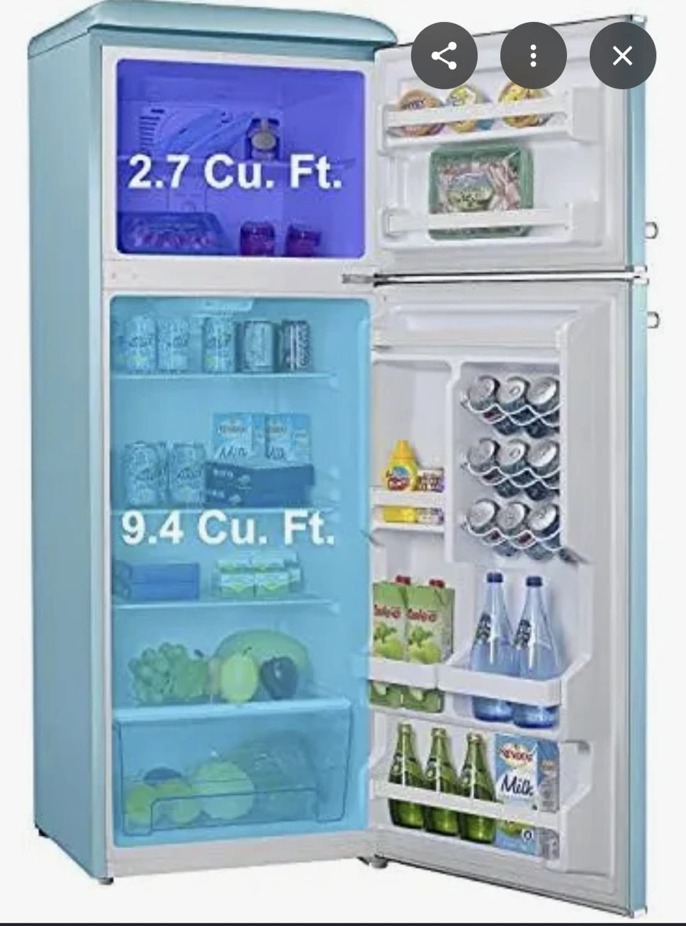 Galanz Retro Mini Fridge - Light Blue - photo 3