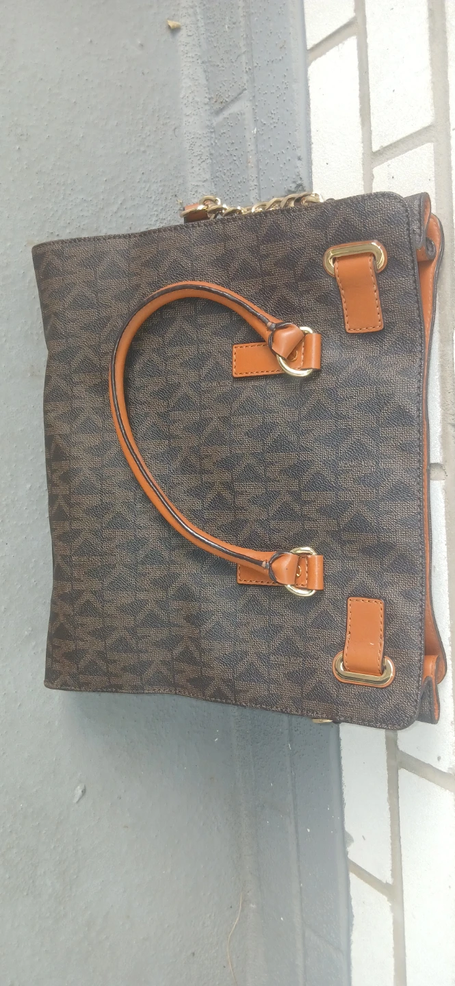 Michael Kors Brown Monogram Satchel Handbag - photo 3