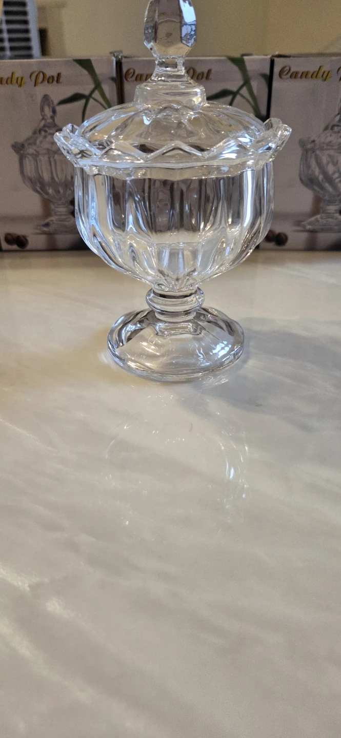 Crystal Candy Pot with Lid $10 each - photo 3