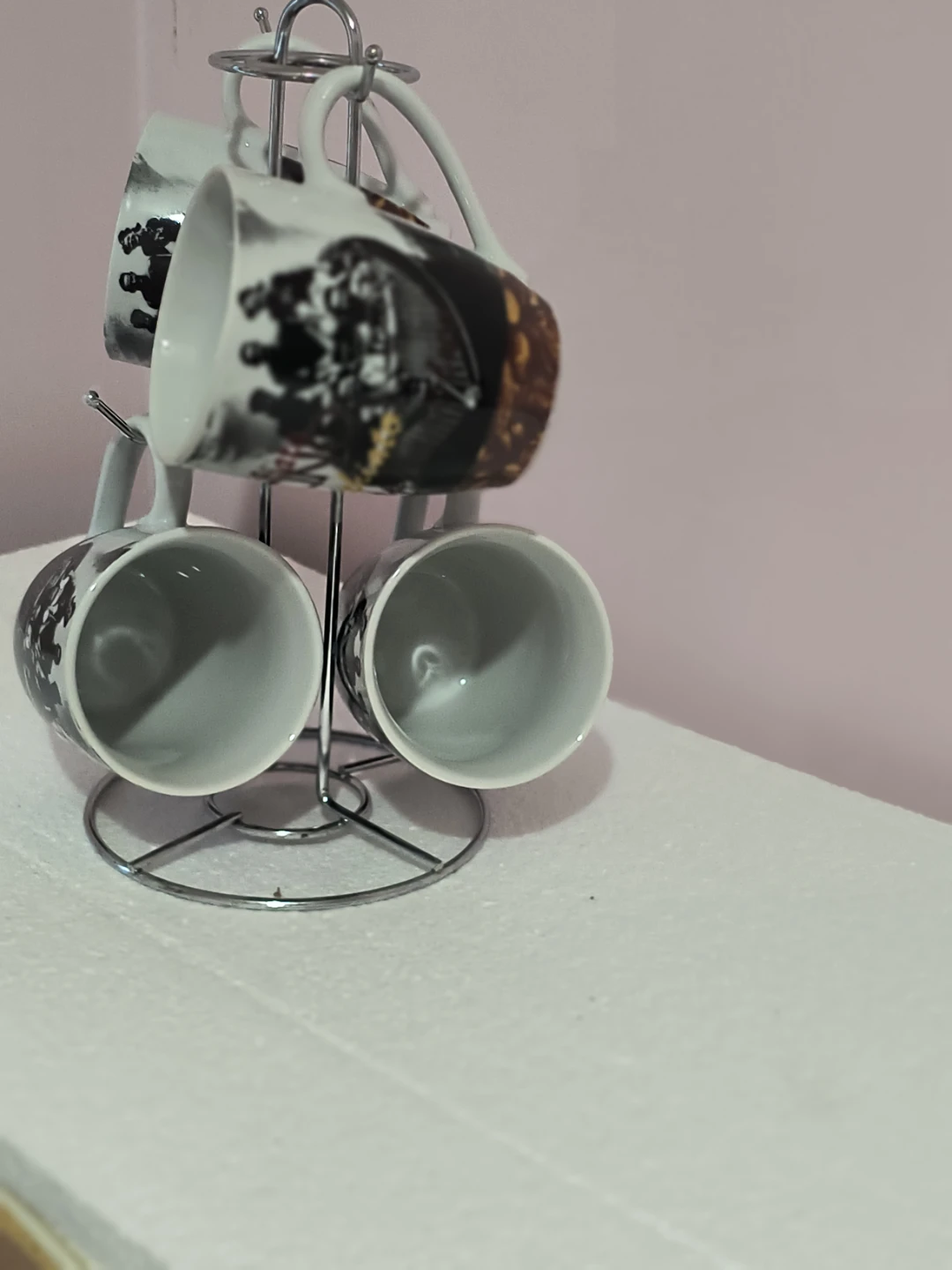 Set of Coffee Mugs with Metal Stand - photo 3