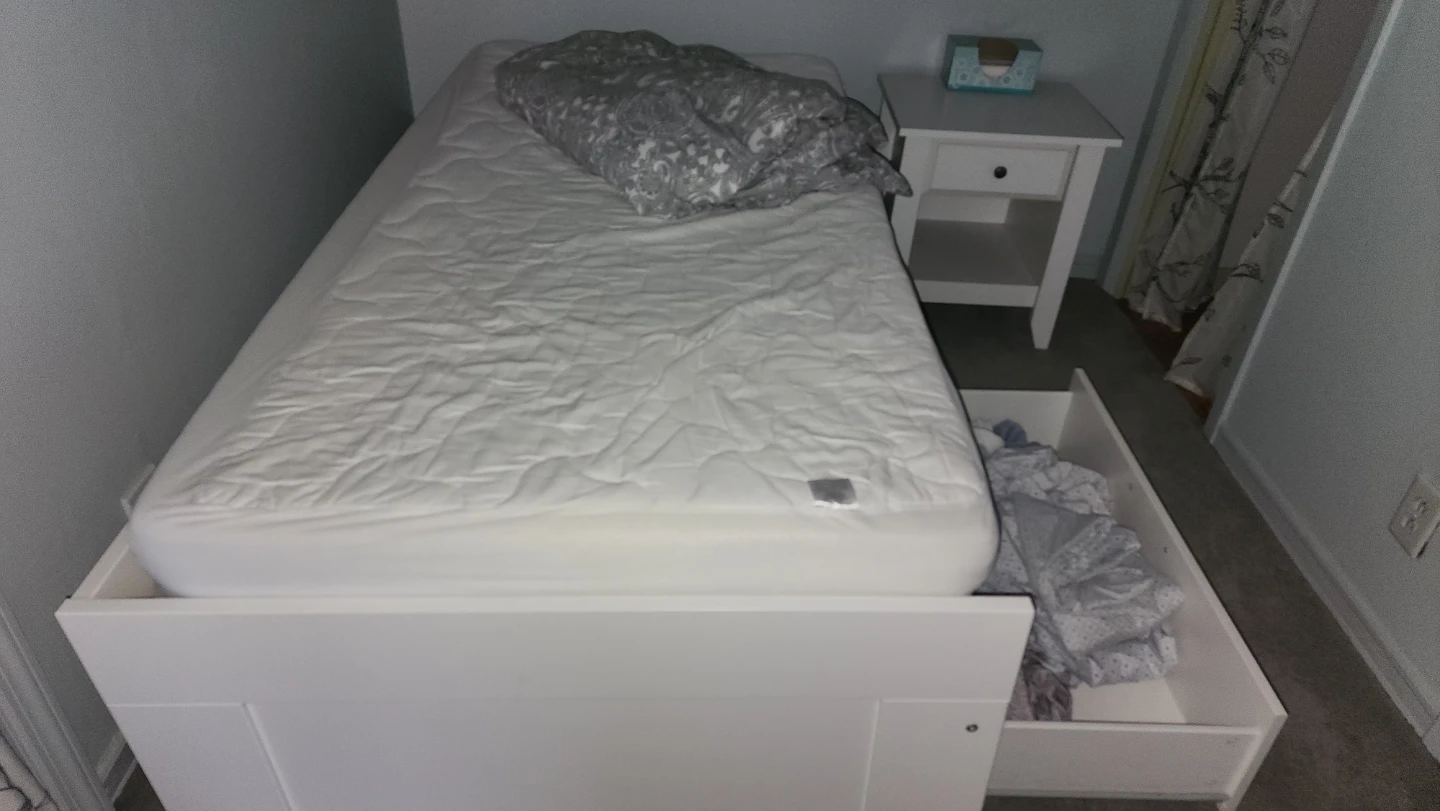 Twin Ikea Bed Frame with Storage Drawers - photo 2