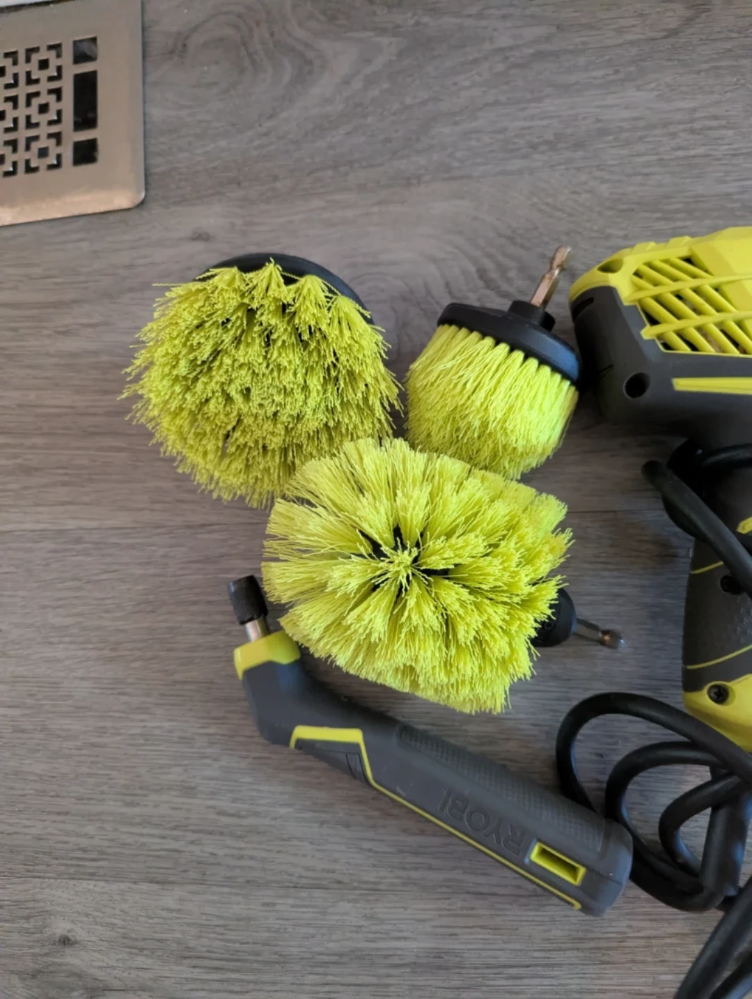 Ryobi Corded Drill with Cleaning Brush Attachments - photo 4