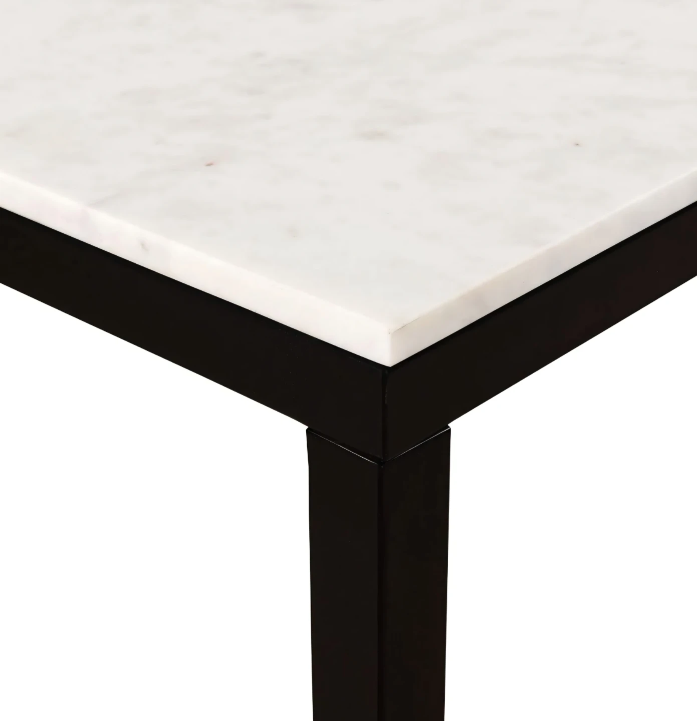 White Reak Marble Top  Small Desk with Black Metal Frame - photo 4