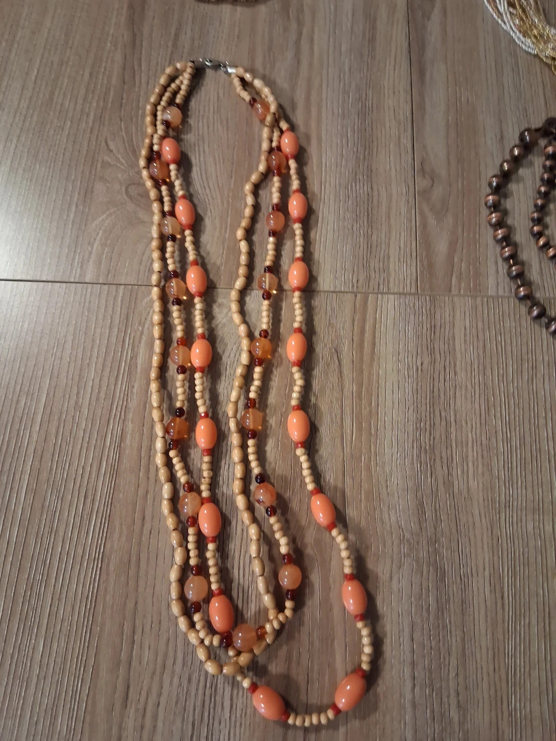 4 necklaces and a bracelet
