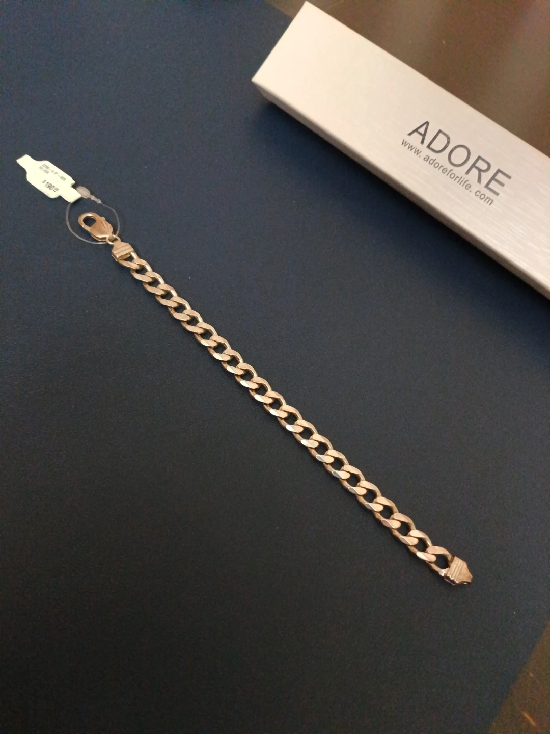 ADORE Silver Curb Chain Bracelet 8.5" - photo 3