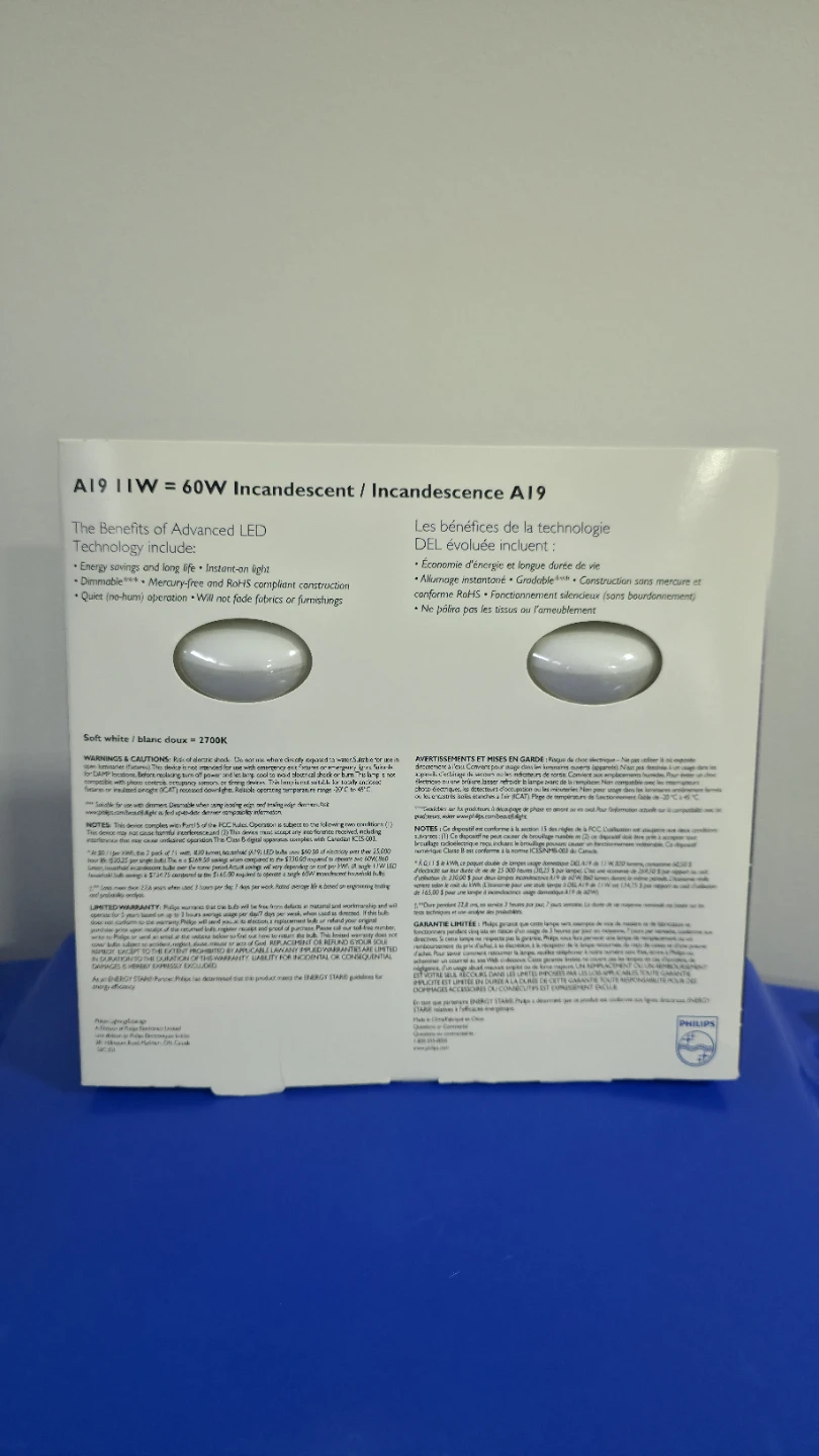 Philips LED Light Bulbs A19 11W Dimmable Soft White (2 Pack) - photo 2